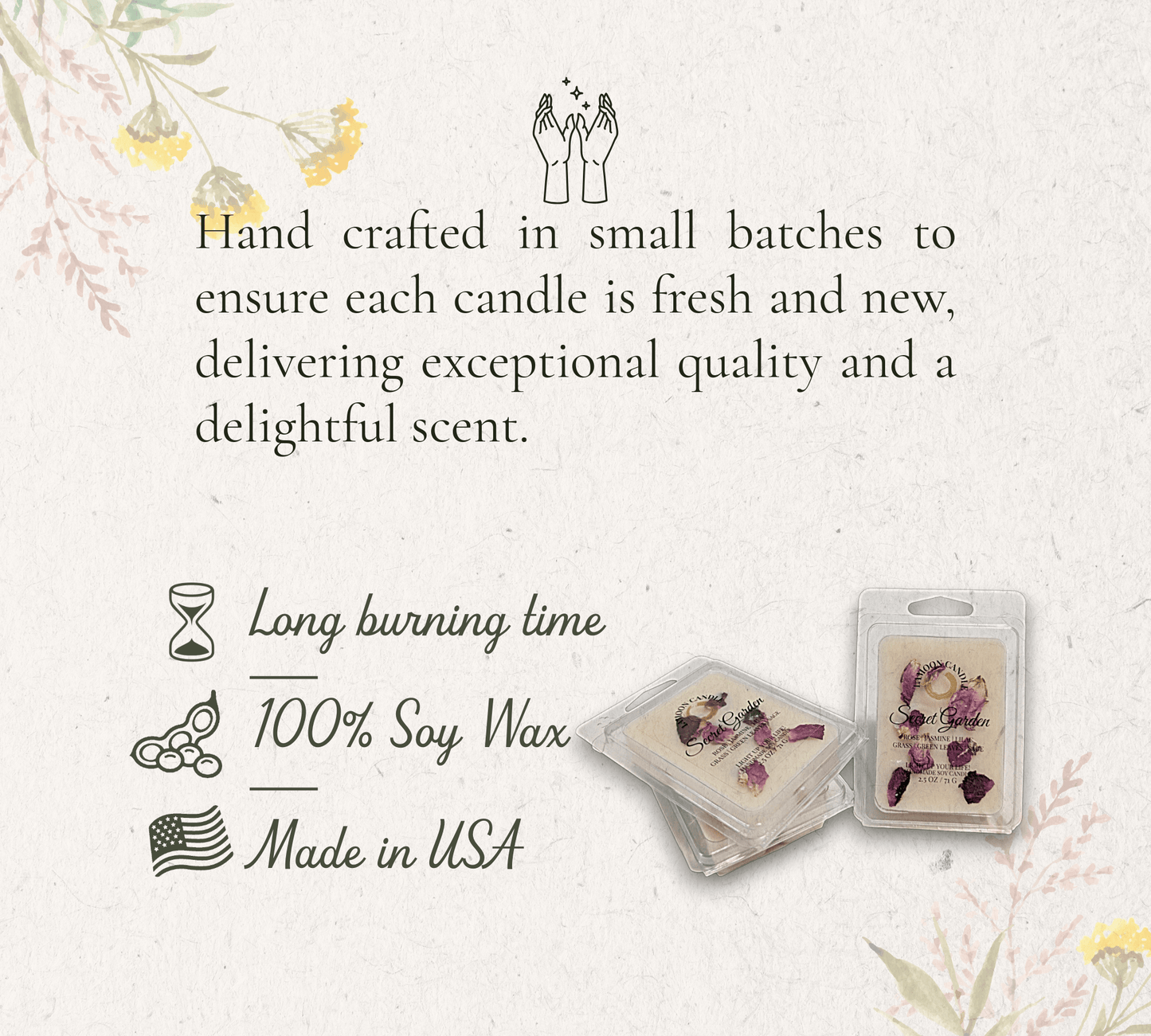 Secret Garden - Scented Wax Melts - LaMoon Candle