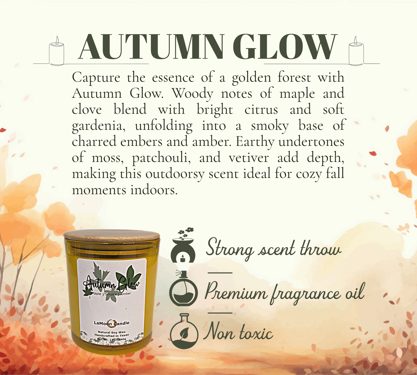 Autumn Glow - Large Soy Wax Candle