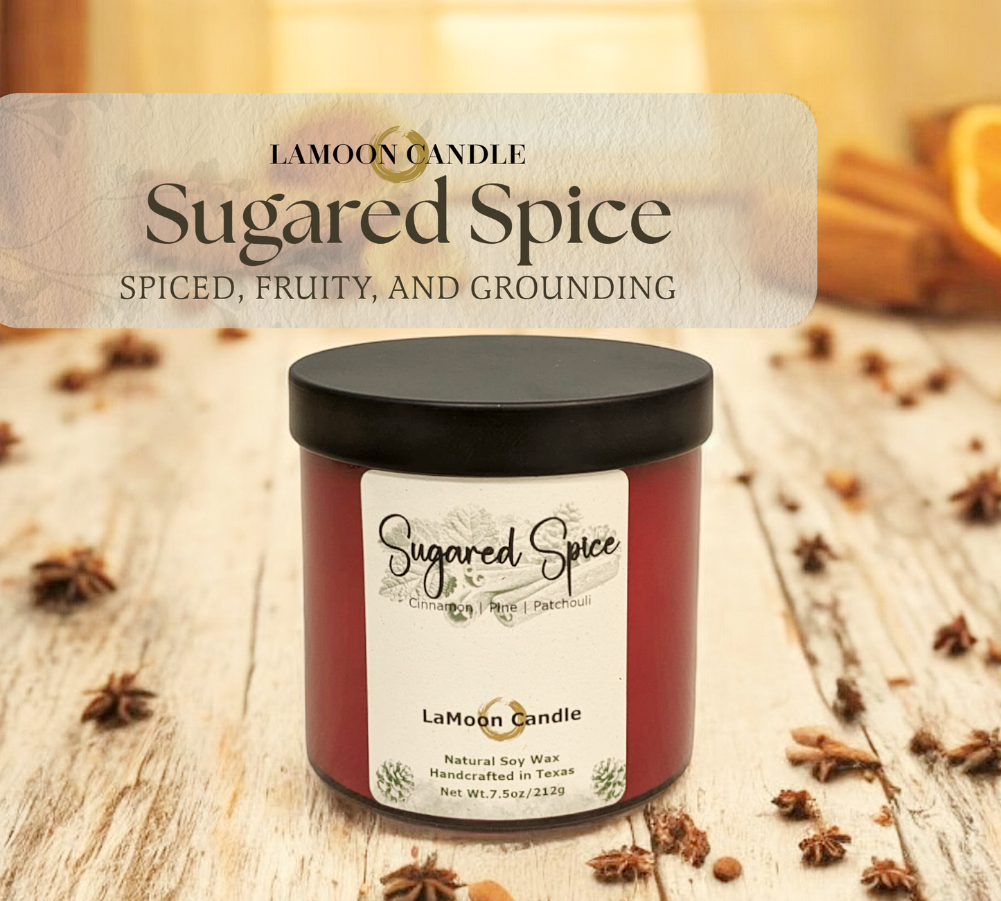 Sugared Spice - Medium Soy Wax Candle