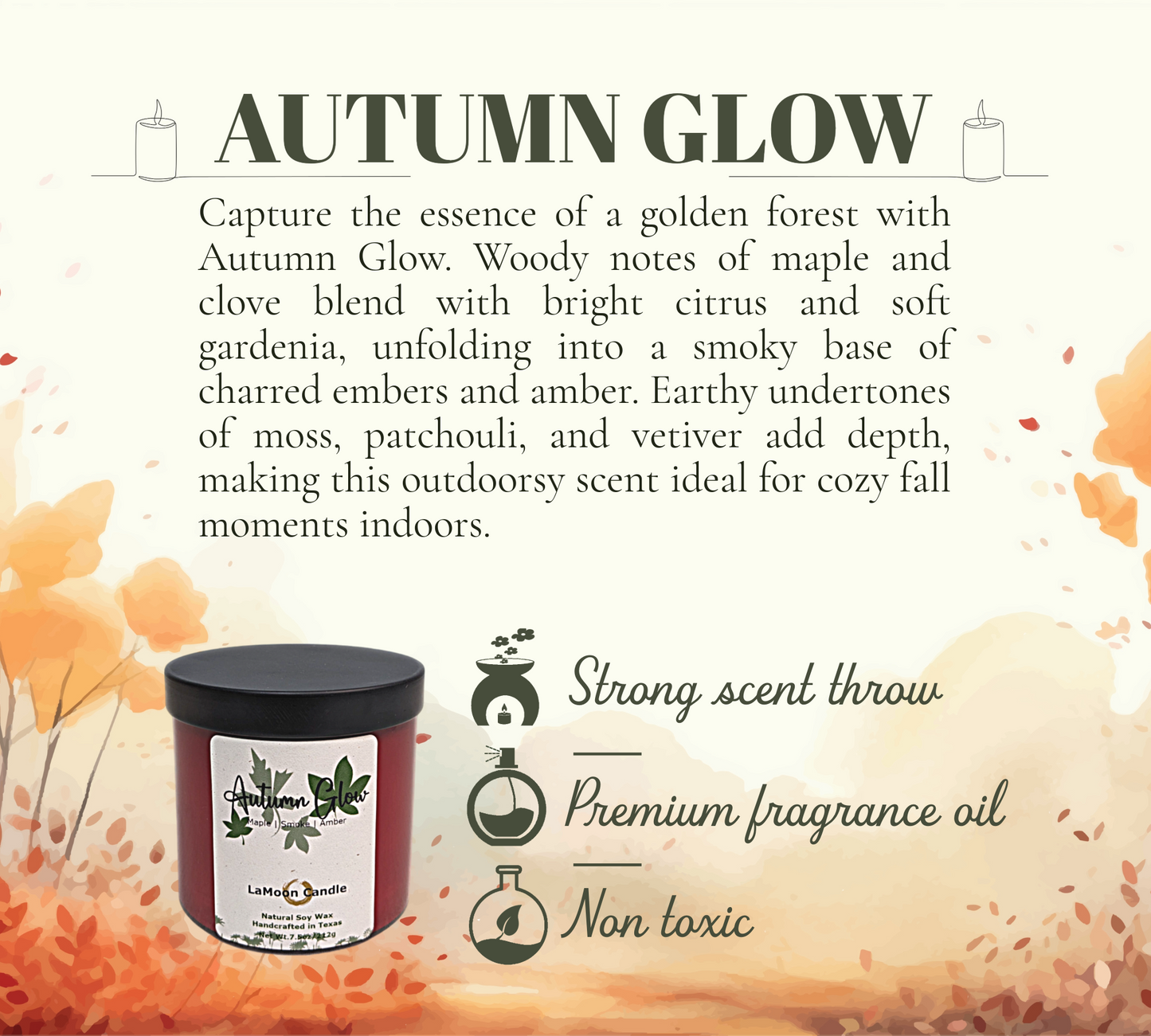 Autumn Glow - Medium Soy Wax Candle
