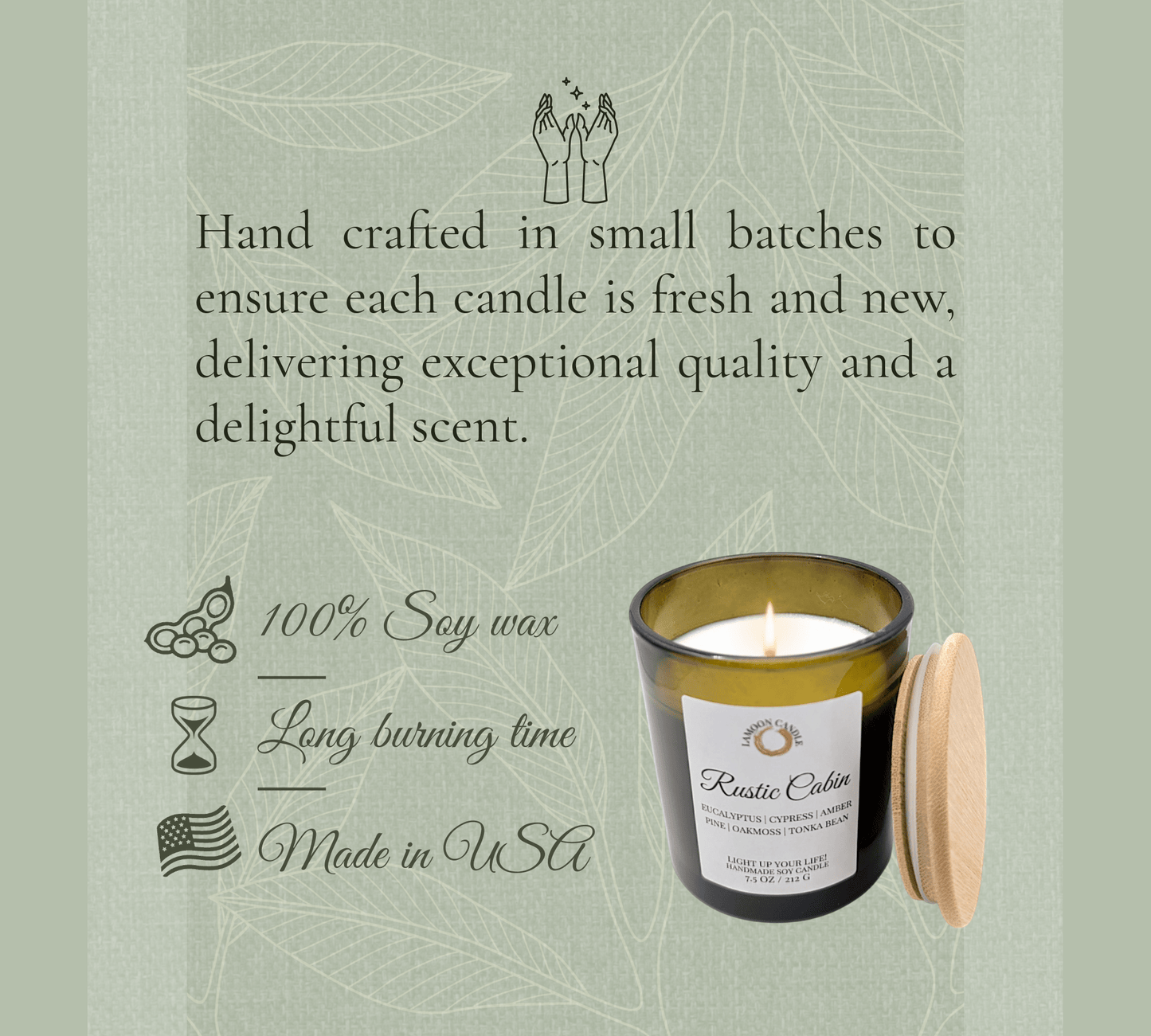 Rustic Cabin - Vintage Green Tumbler Soy Wax Candle - LaMoon Candle