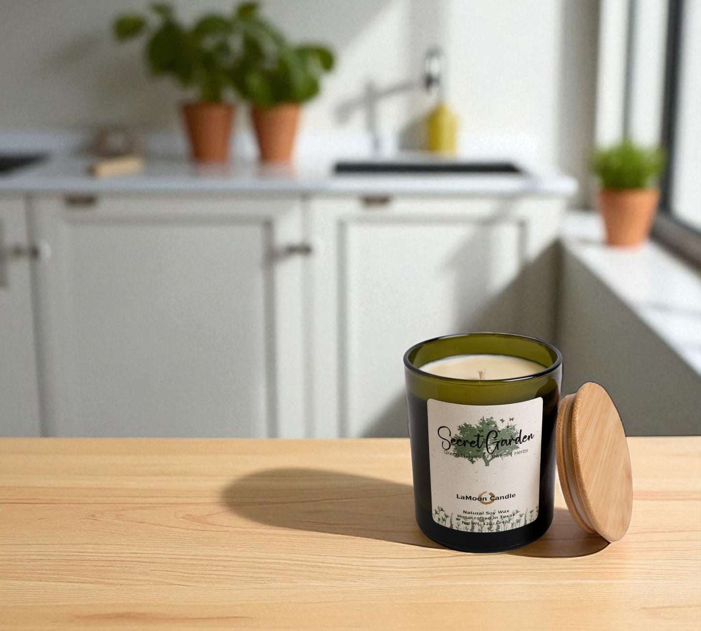 Secret Garden - Large Vintage Green Soy Wax Candle