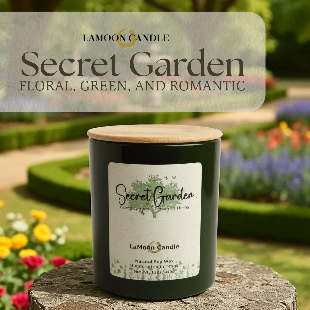 Secret Garden - Large Vintage Green Soy Wax Candle