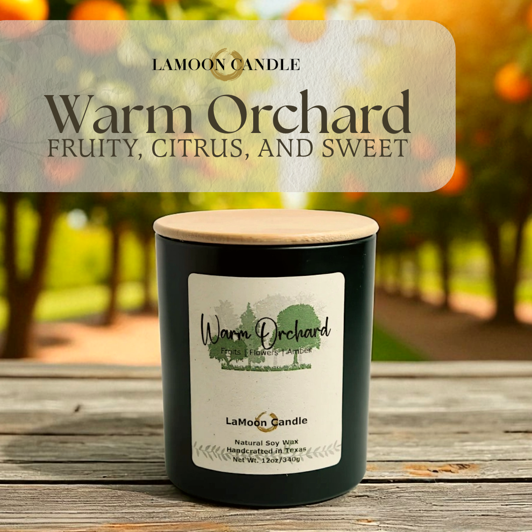 Warm Orchard - Large Vintage Green Soy Wax Candle