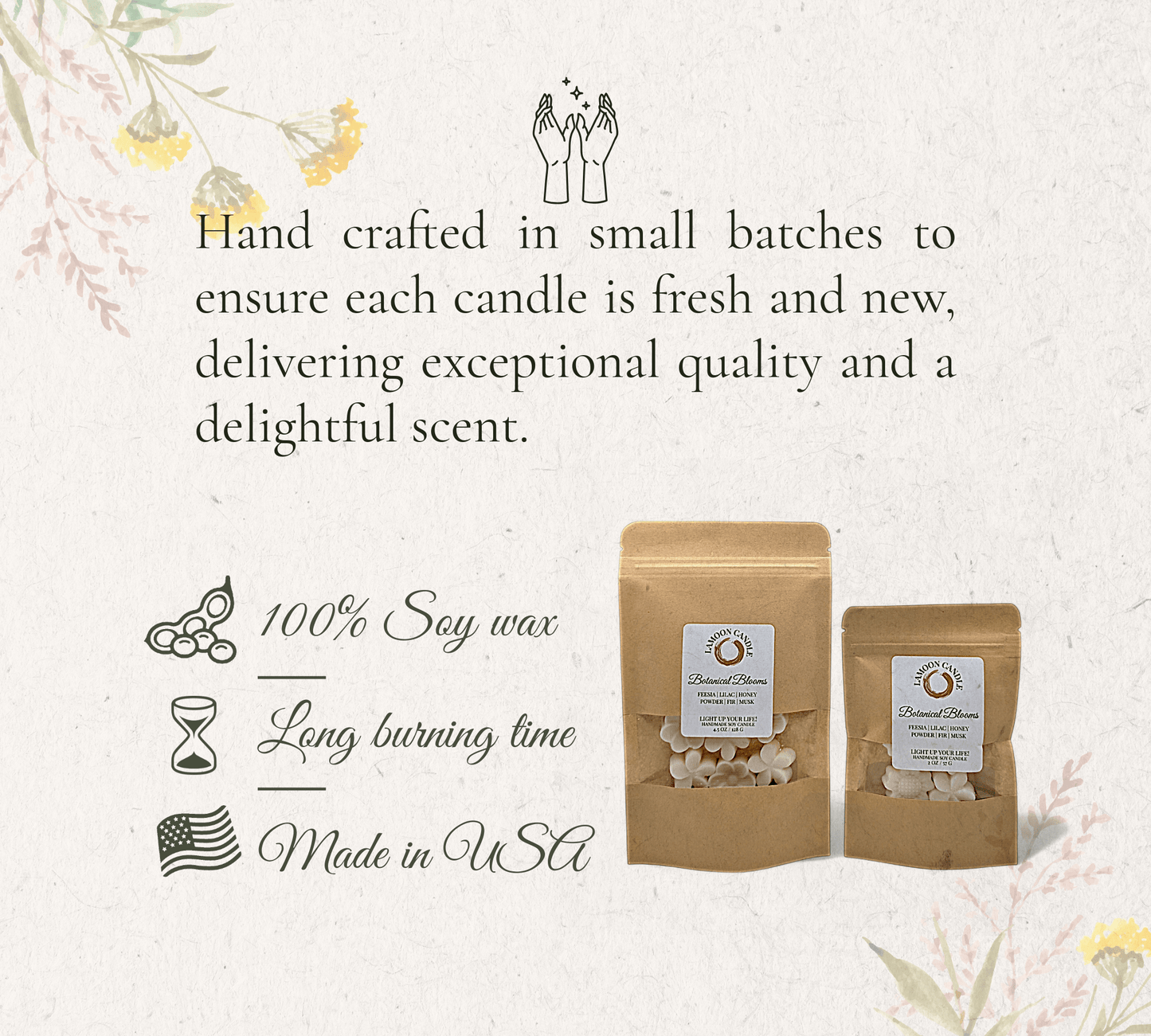 Botanical Blooms - Springtime Collection Floral Wax Melts - LaMoon Candle