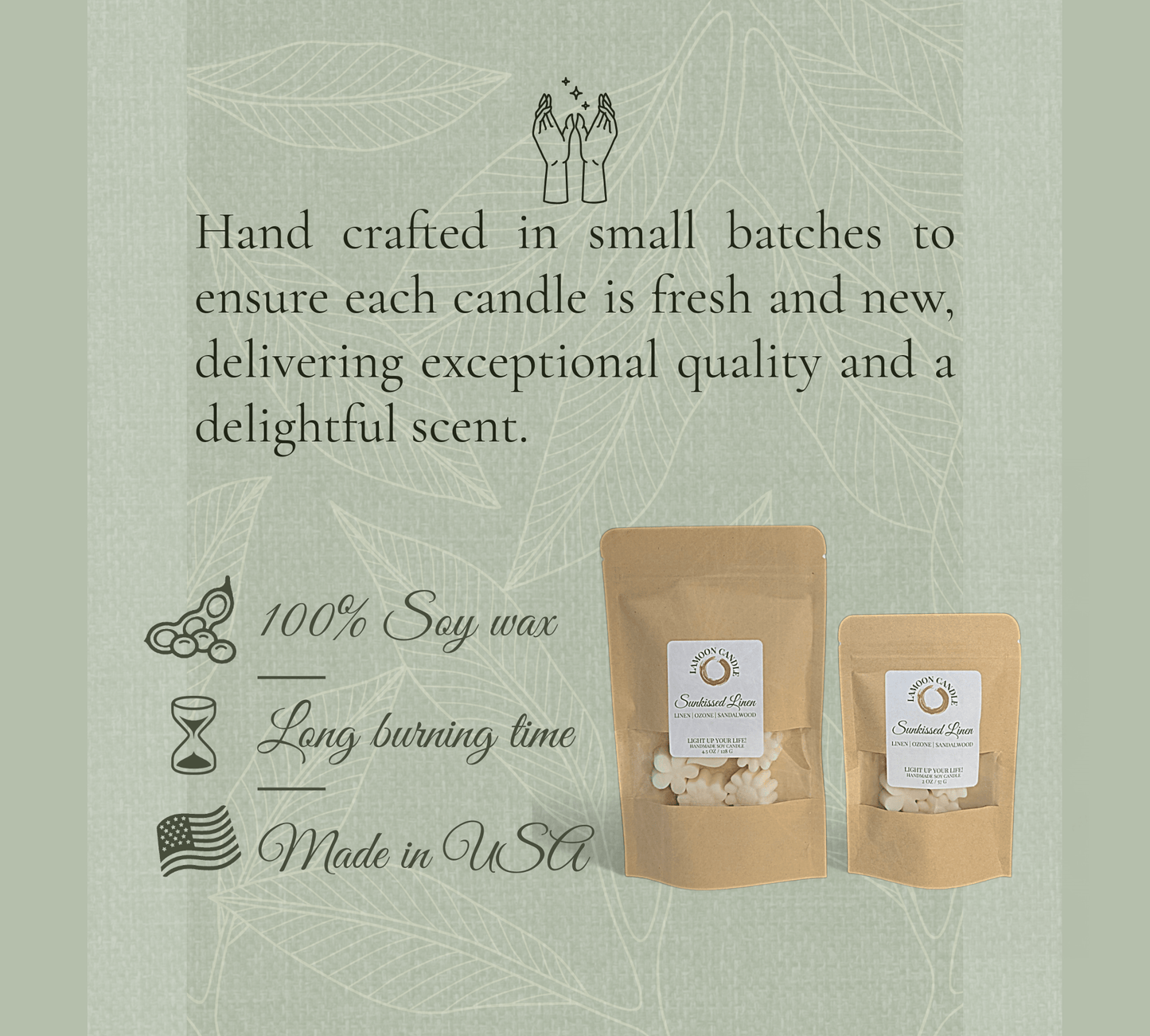 Sunkissed Linen - Floral Wax Melts - LaMoon Candle