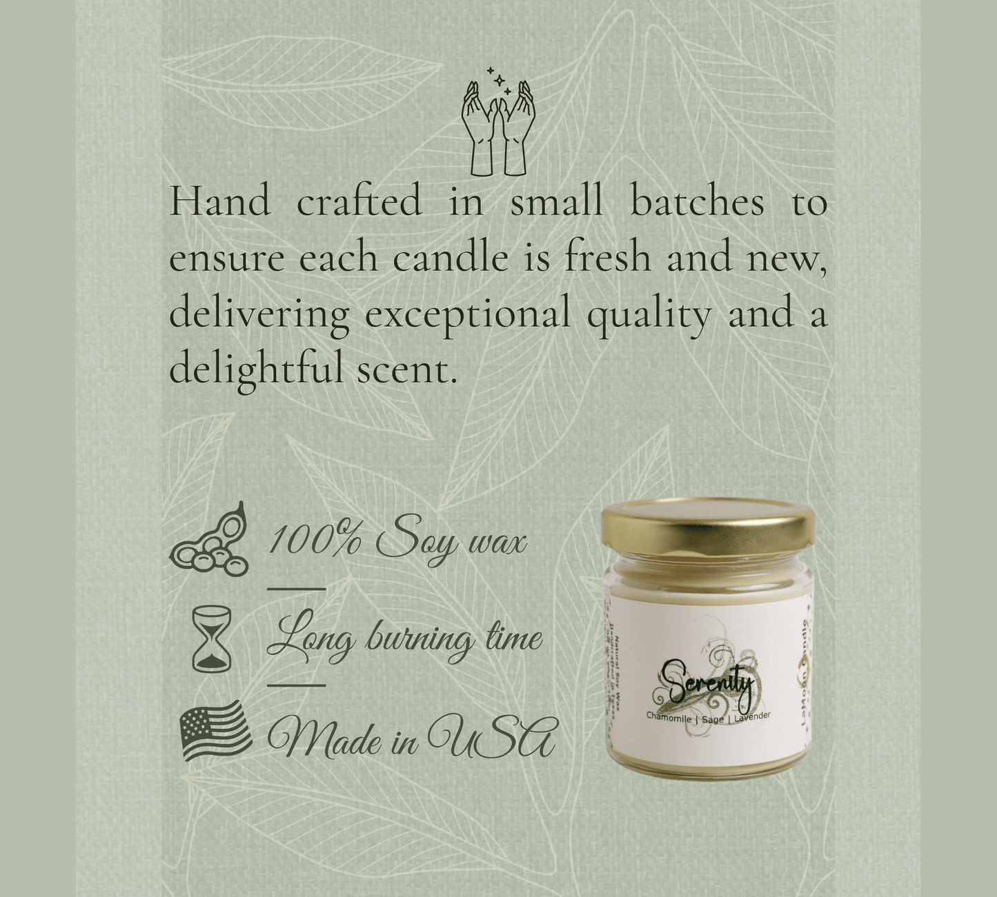 Serenity - Mini Luminary Soy Wax Candle - LaMoon Candle