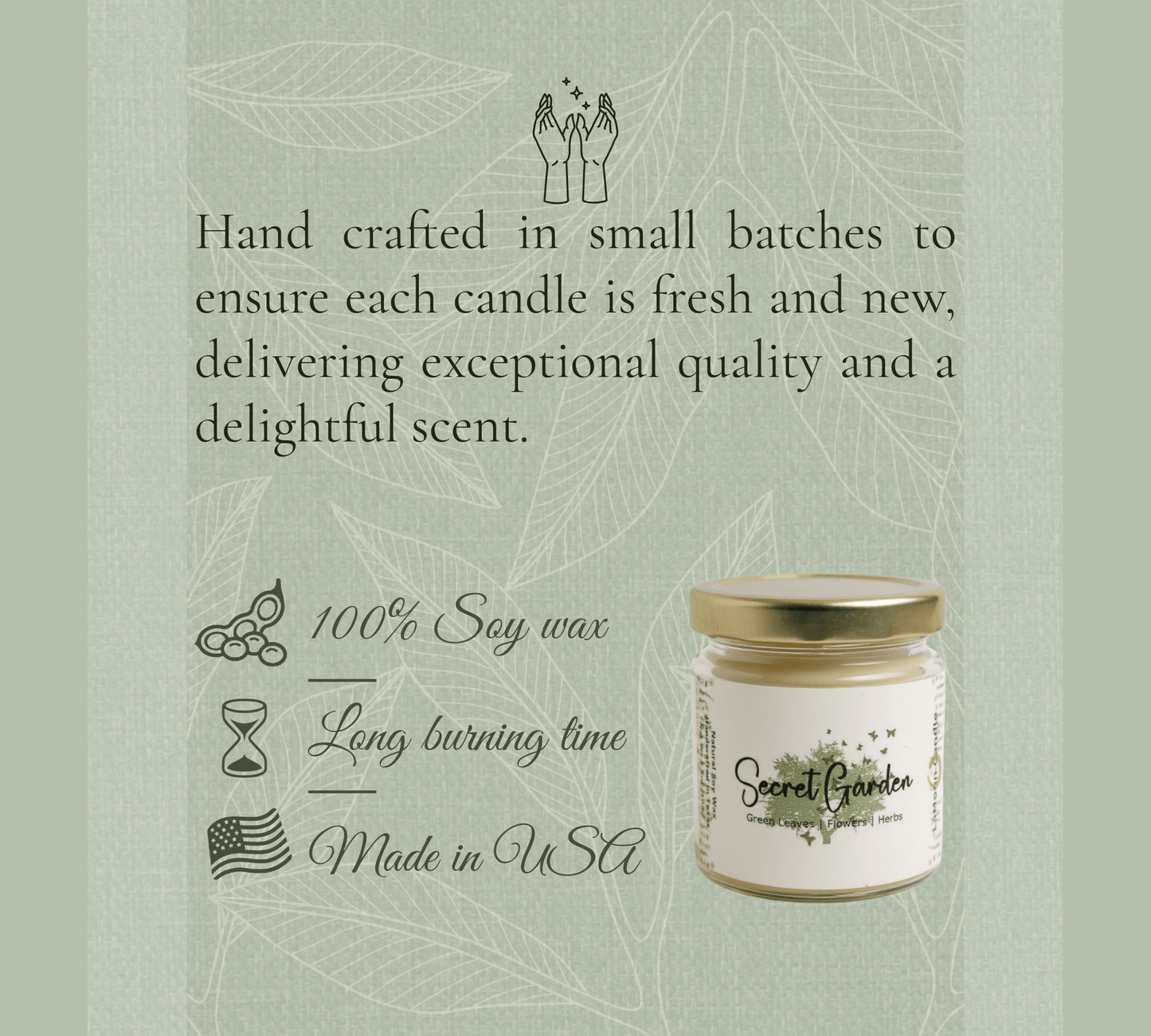 Secret Garden - Mini Luminary Soy Wax Candle - LaMoon Candle