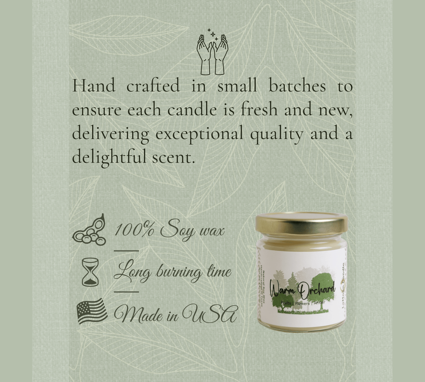 Warm Orchard - Mini Luminary Soy Wax Candle - LaMoon Candle