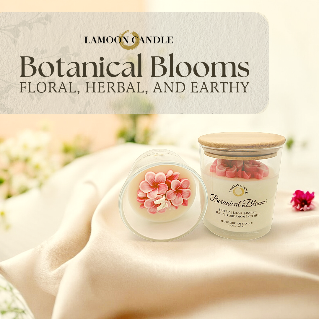 Botanical Blooms - Medium Floral Soy Wax Candle