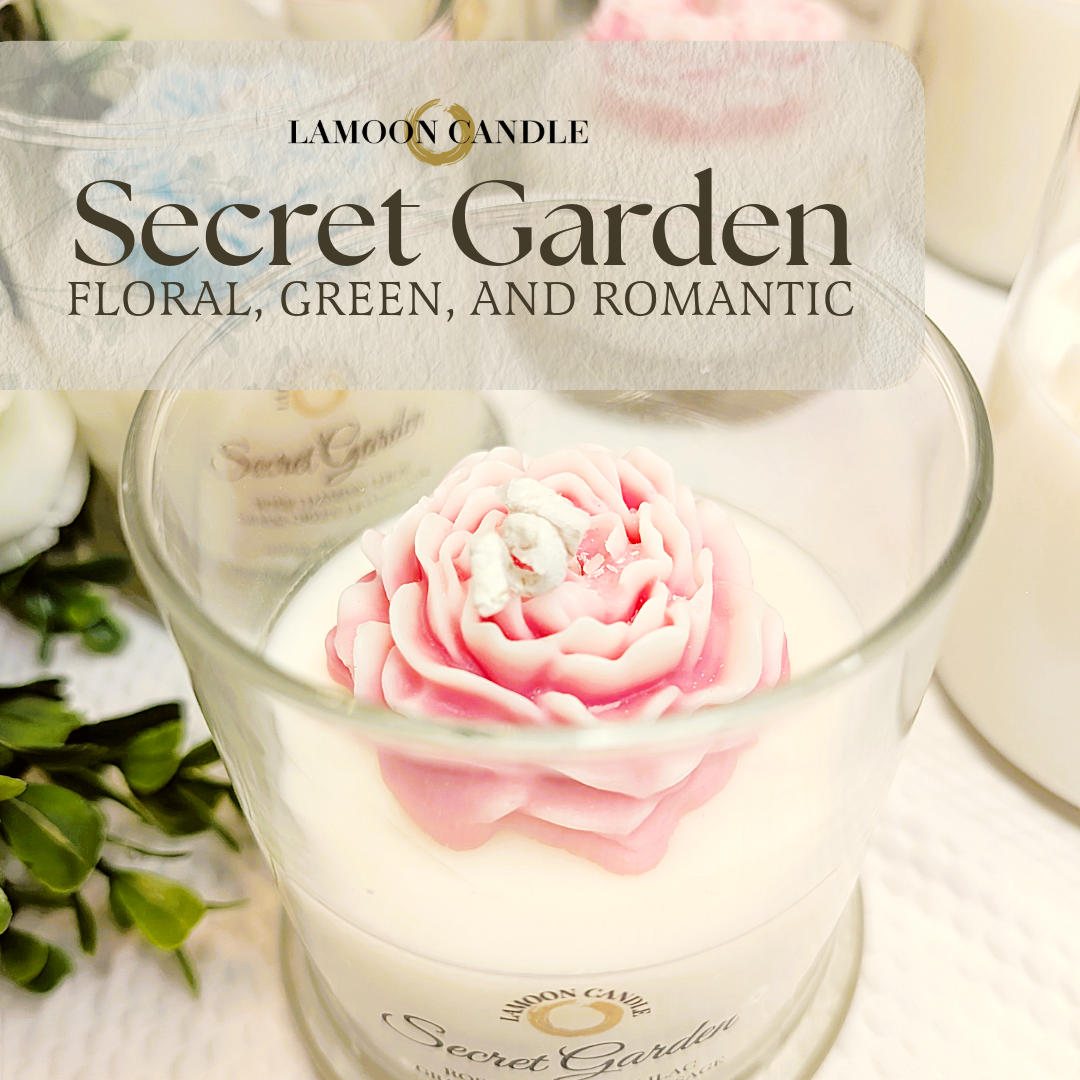 Secret Garden - Medium Floral Soy Wax Candle