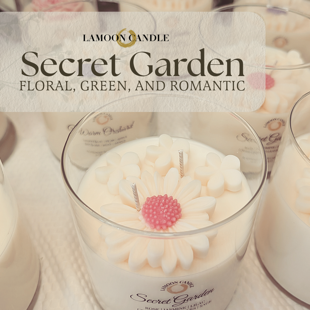 Secret Garden - Large Floral Soy Wax Candle
