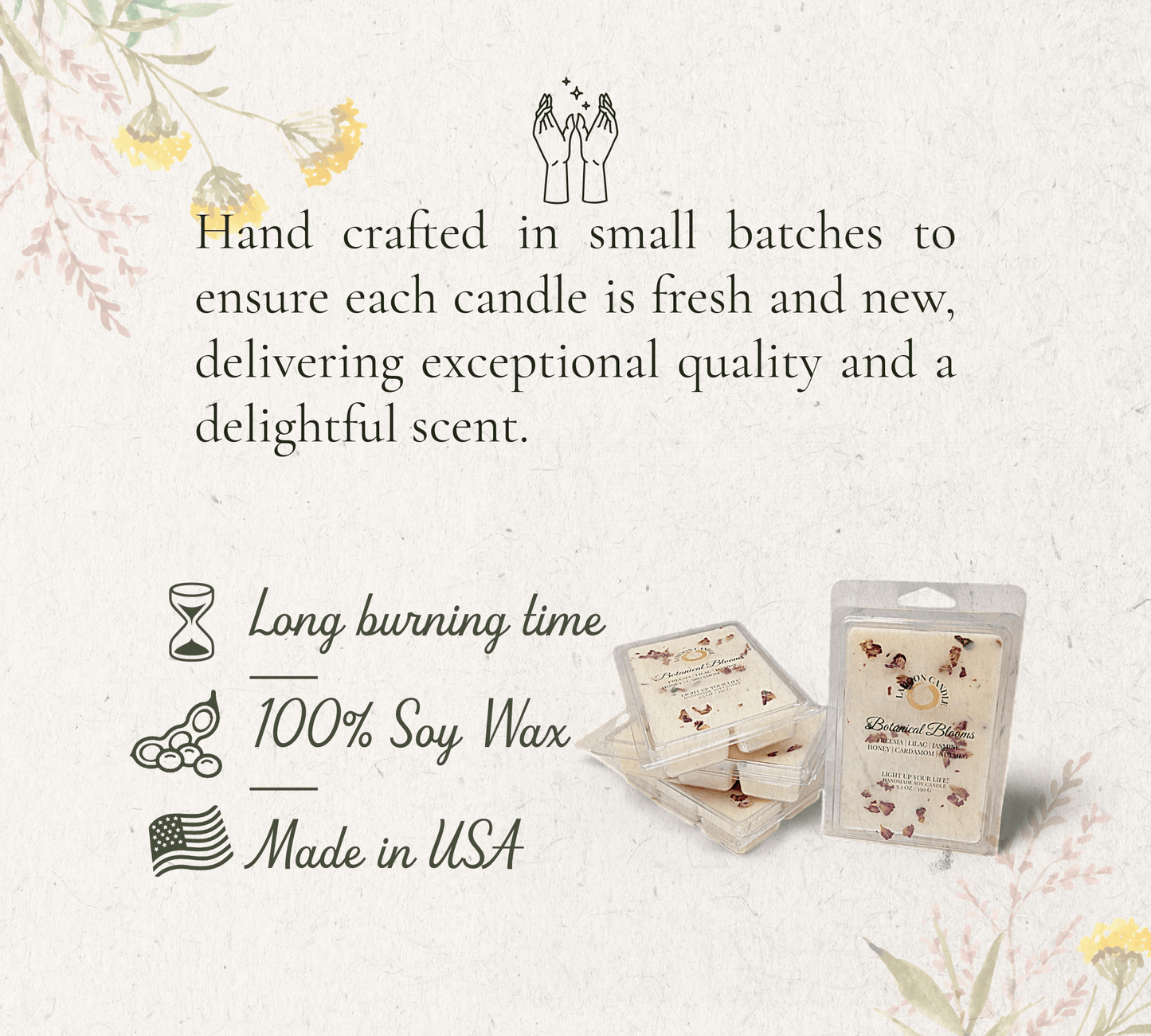 Botanical Blooms - Scented Wax Melts - LaMoon Candle