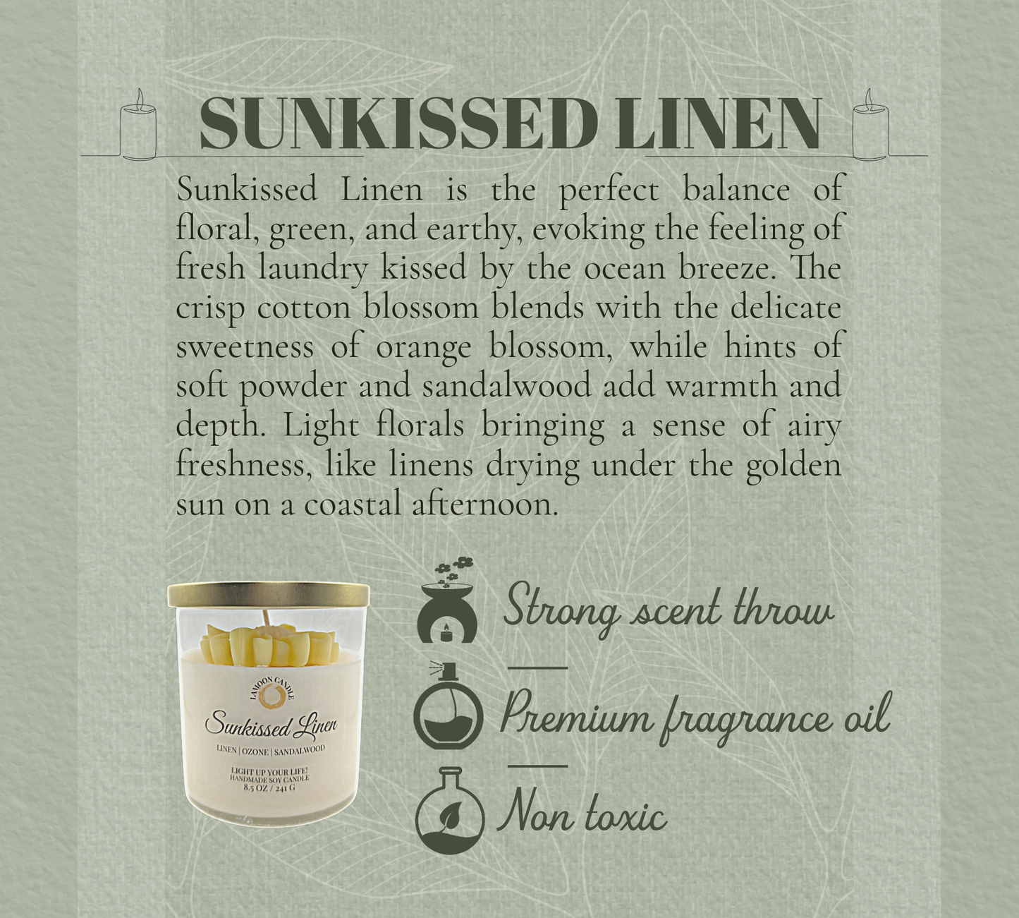 Sunkissed Linen - Soy Wax Candle