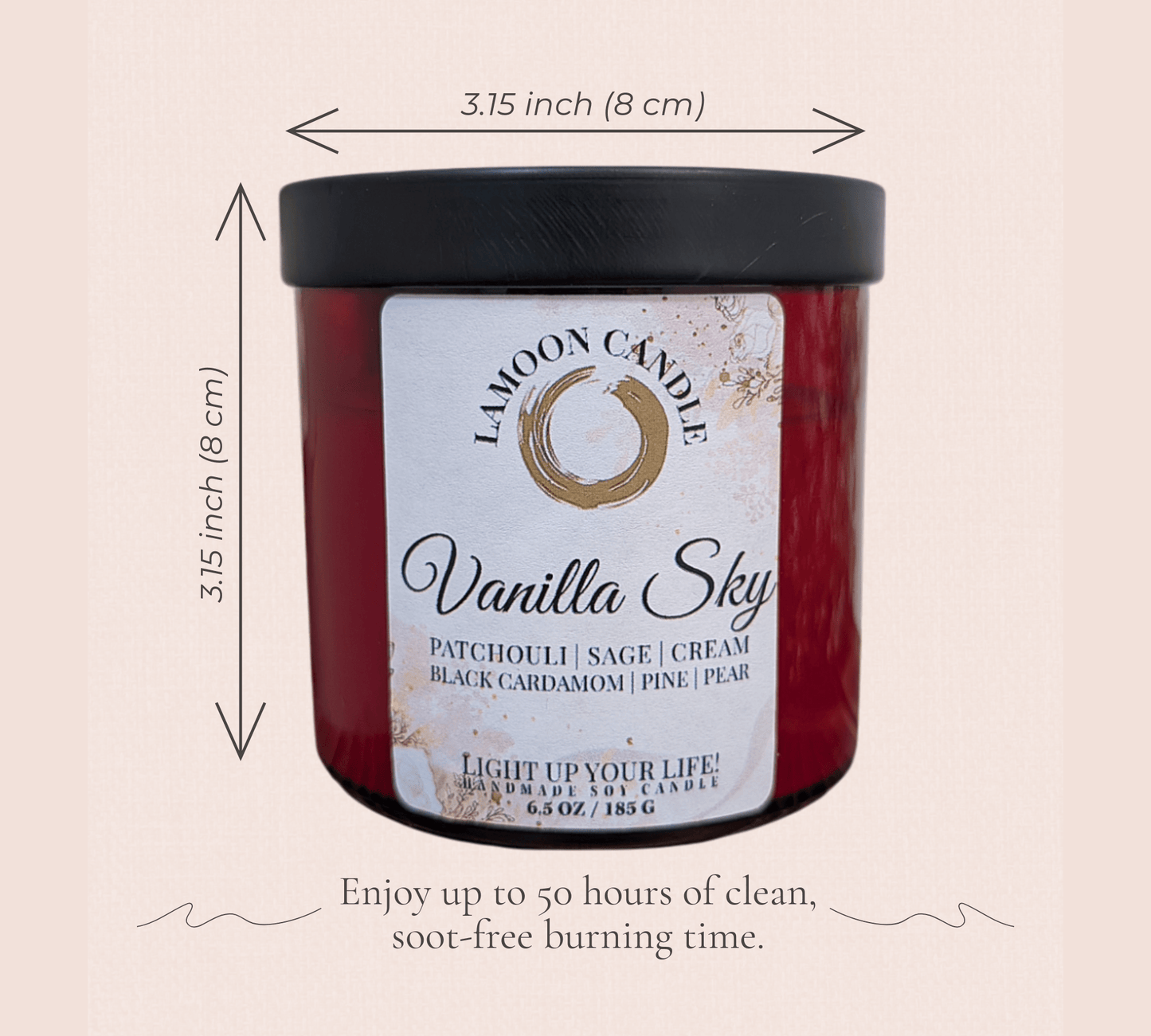 Vanilla Sky - Medium Soy Wax Candle - LaMoon Candle