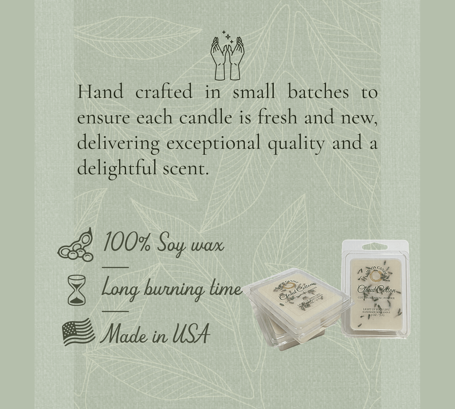 Cloud Cotton - Scented Wax Melts - LaMoon Candle