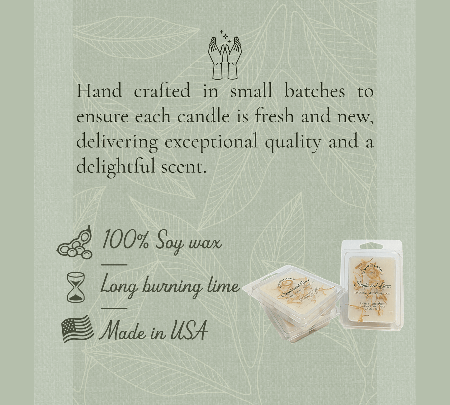 Sunkissed Linen - Scented Wax Melts - LaMoon Candle