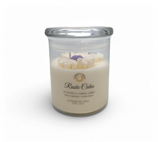 Rustic Cabin - Large Floral Soy Wax Candle