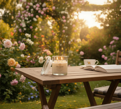 Secret Garden - Large Floral Soy Wax Candle - LaMoon Candle