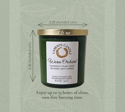 Warm Orchard - Forest Green Tumbler Soy Wax Candle - LaMoon Candle
