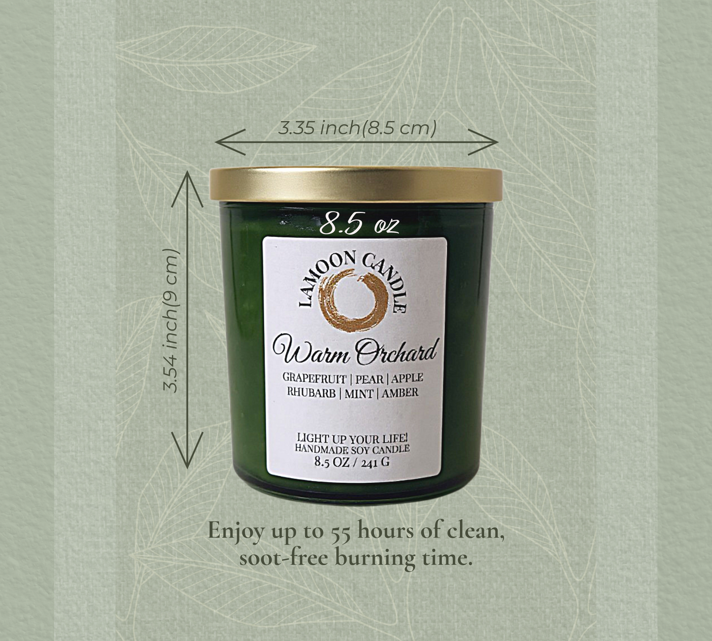 Warm Orchard - Forest Green Tumbler Soy Wax Candle