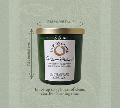 Warm Orchard - Forest Green Tumbler Soy Wax Candle