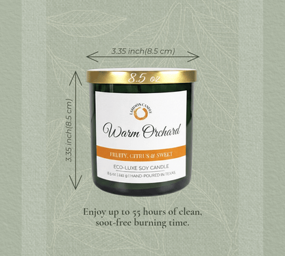 Warm Orchard - Forest Green Tumbler Soy Wax Candle - LaMoon Candle
