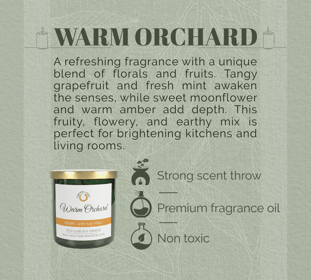Warm Orchard - Forest Green Tumbler Soy Wax Candle - LaMoon Candle