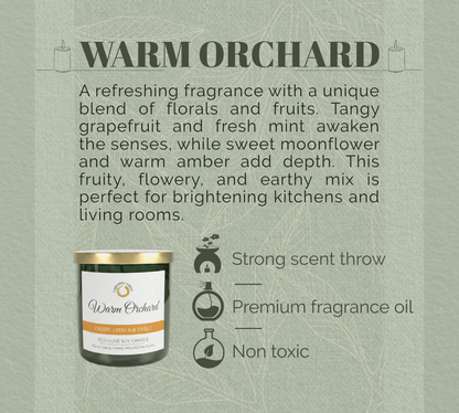Warm Orchard - Forest Green Tumbler Soy Wax Candle - LaMoon Candle