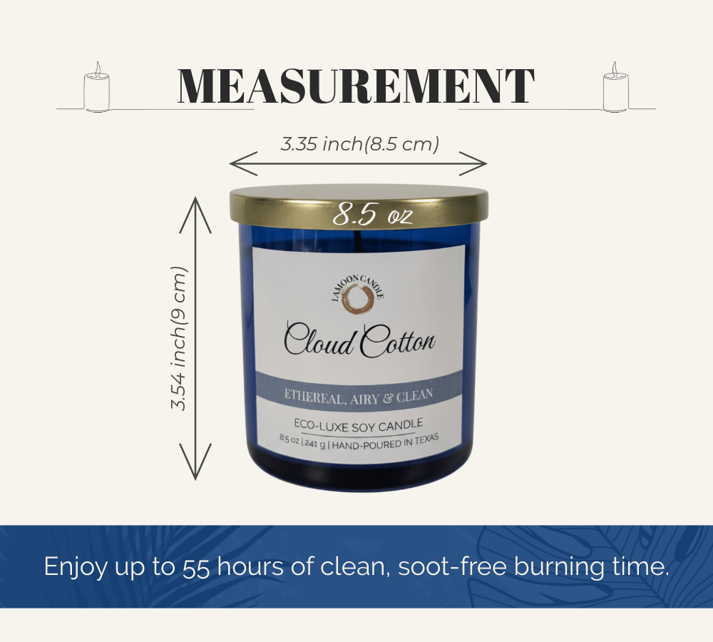Cloud Cotton - Fresh Scent Soy Wax Candle - LaMoon Candle