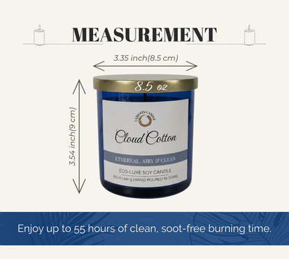 Cloud Cotton - Fresh Scent Soy Wax Candle - LaMoon Candle