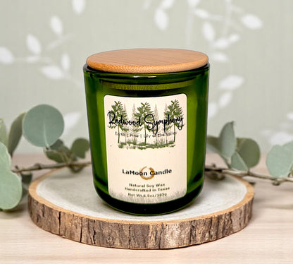 Redwood Symphony - Medium Lime Green Soy Wax Candle