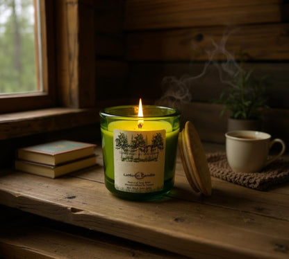 Redwood Symphony - Medium Lime Green Soy Wax Candle