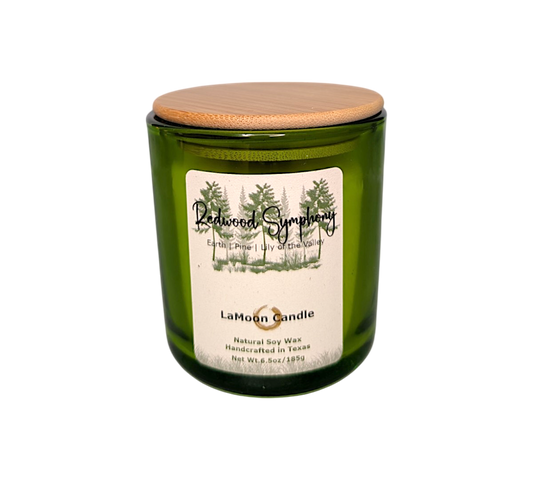 Redwood Symphony - Medium Lime Green Soy Wax Candle