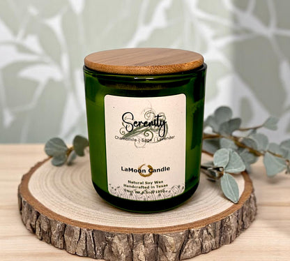 Serenity - Medium Lime Green Soy Wax Candle