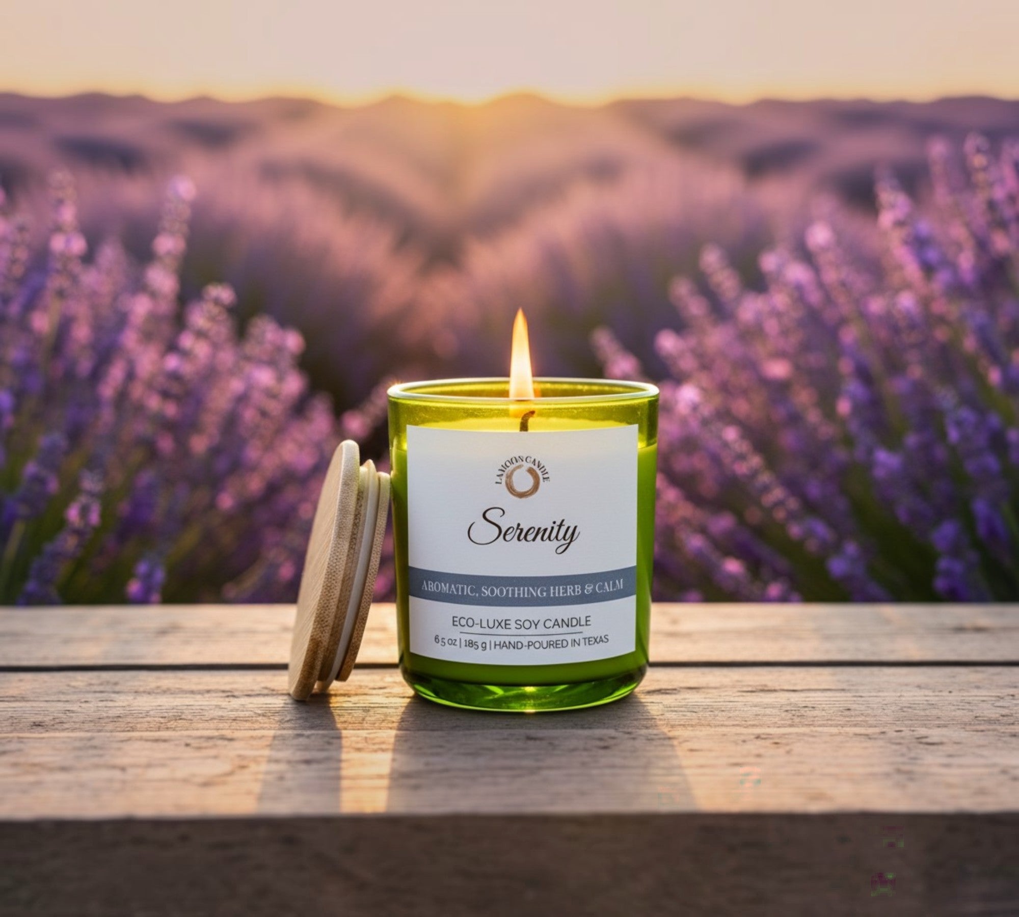 Serenity | White Sage, Lavender & Chamomile Soy Candle – LaMoon Candle