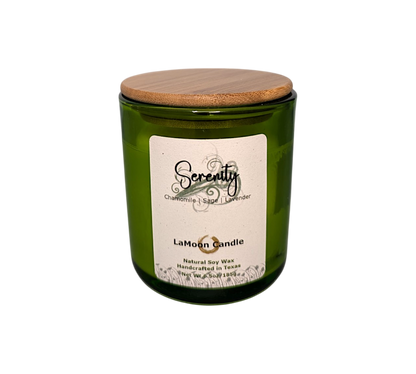 Serenity - Medium Lime Green Soy Wax Candle