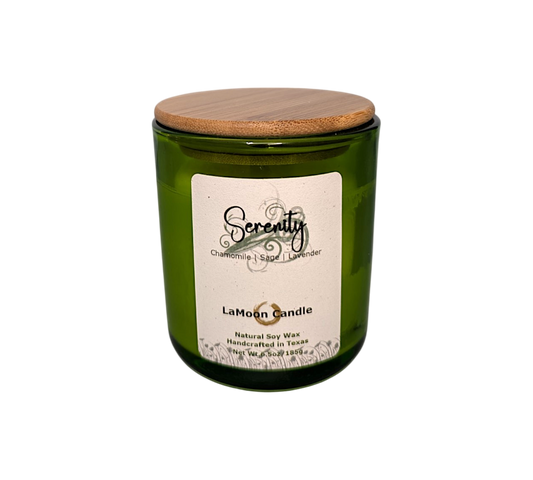 Serenity - Medium Lime Green Soy Wax Candle