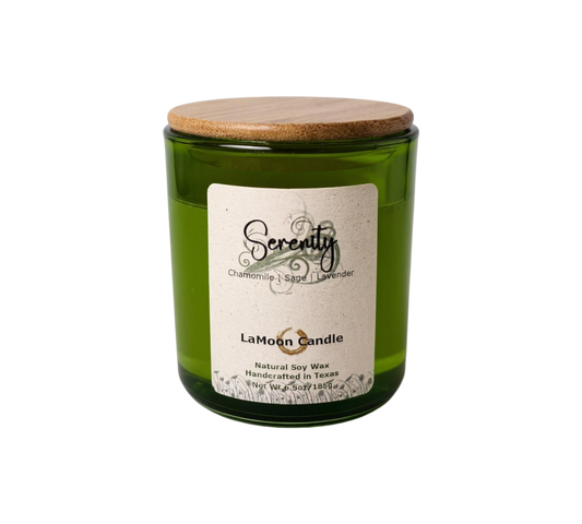 Serenity - Medium Lime Green Soy Wax Candle