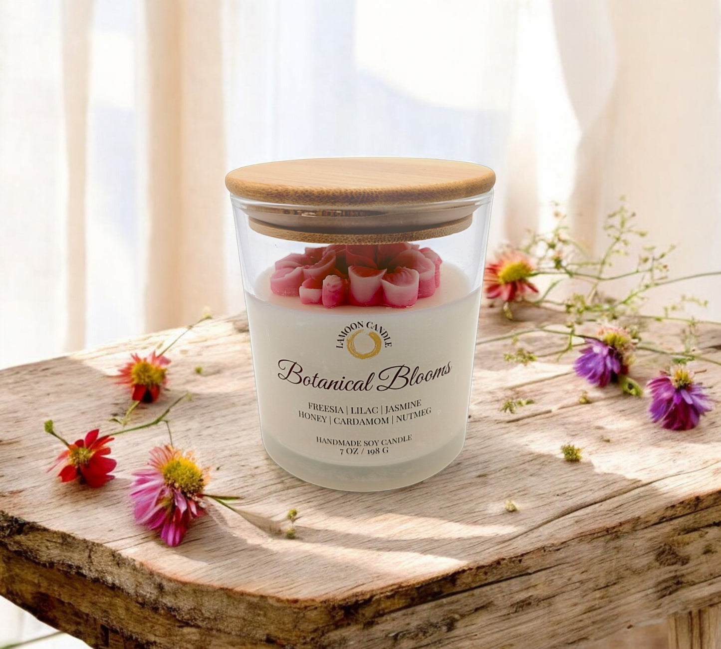 Botanical Blooms - Medium Floral Soy Wax Candle