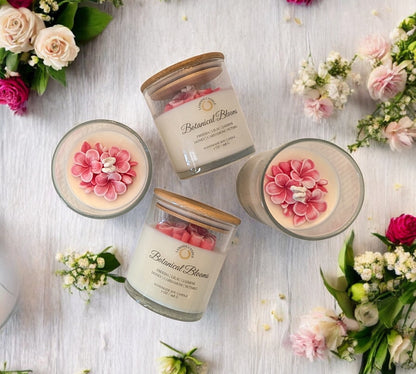 Botanical Blooms - Medium Floral Soy Wax Candle