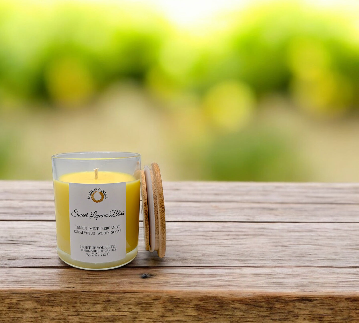 Sweet Lemon Bliss - Medium Soy Wax Candle