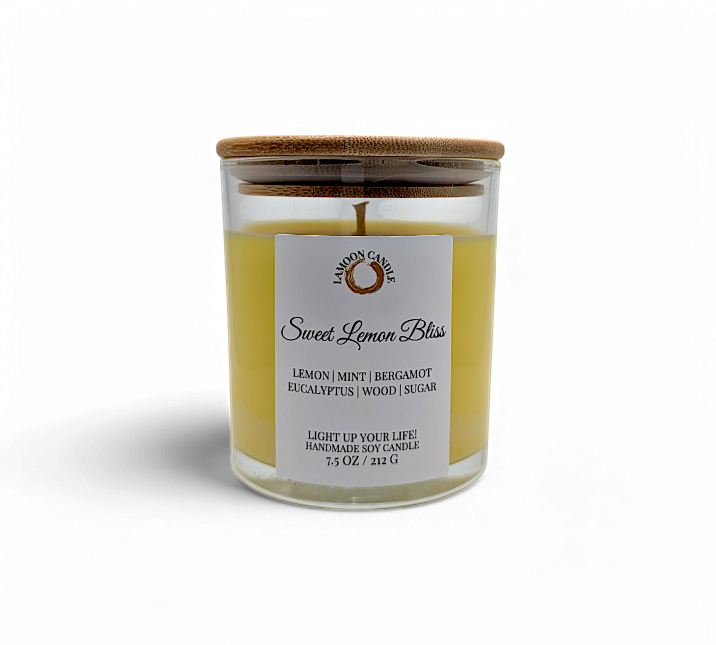 Sweet Lemon Bliss - Medium Soy Wax Candle