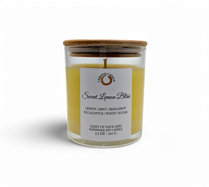 Sweet Lemon Bliss - Medium Soy Wax Candle