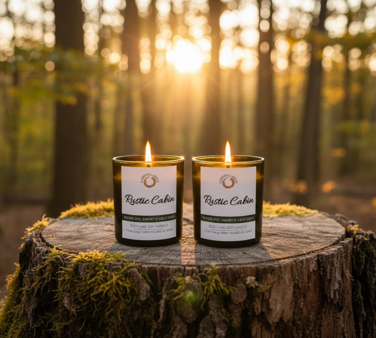 Rustic Cabin - Vintage Green Tumbler Soy Wax Candle - LaMoon Candle