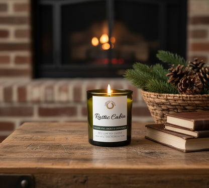 Rustic Cabin - Vintage Green Tumbler Soy Wax Candle - LaMoon Candle