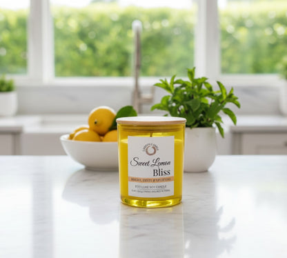 Sweet Lemon Bliss - Large Soy Wax Candle - LaMoon Candle