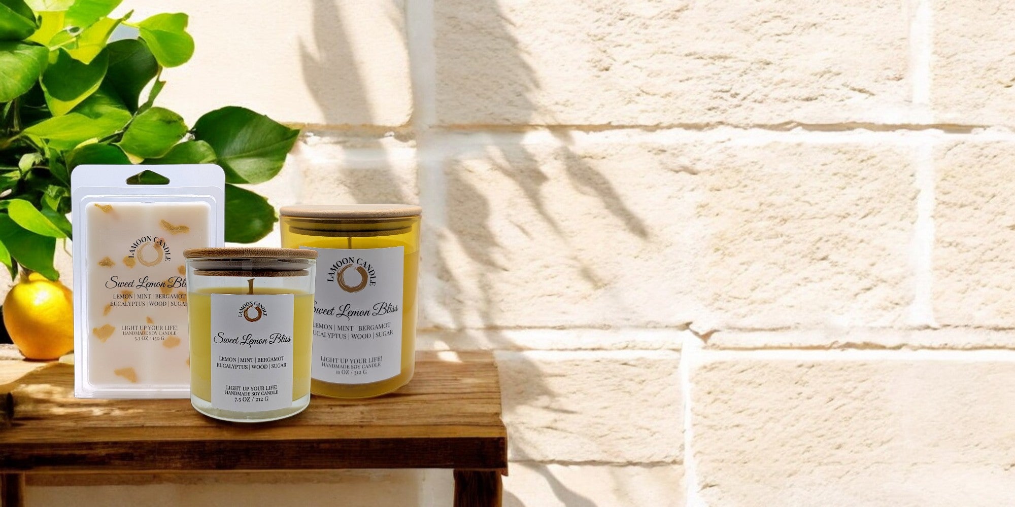 Sweet Lemon Bliss scented candle