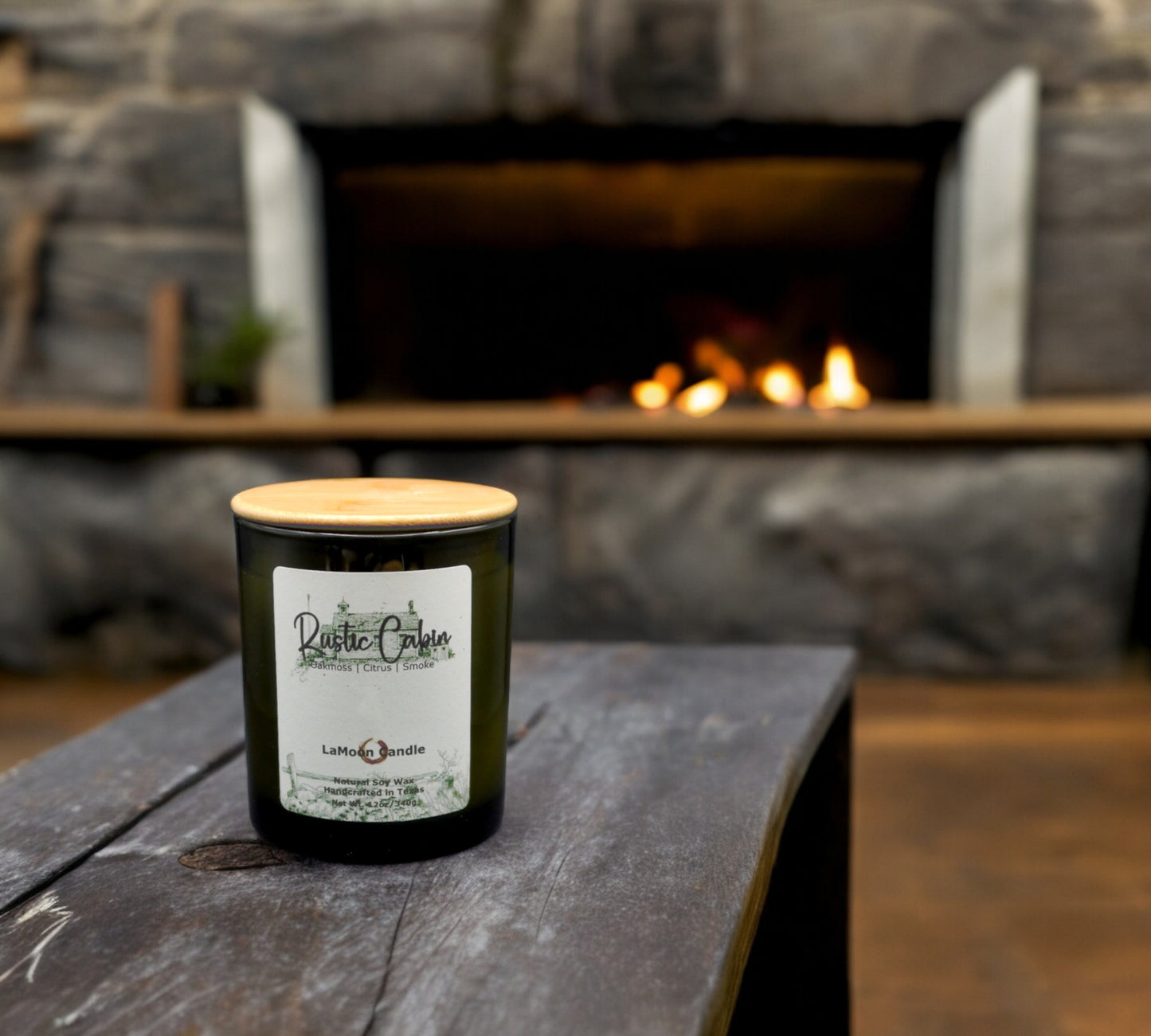 Rustic Cabin - Large Vintage Green Soy Wax Candle