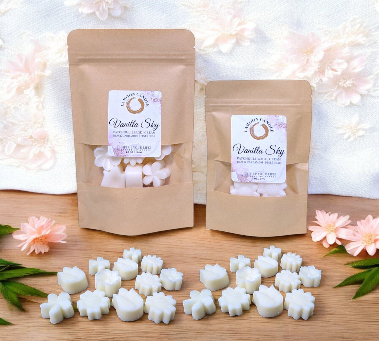 Wax Melt in flowers shape, scented candle